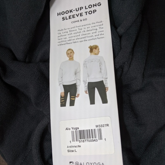 ALO Hook-up Lattice Long Sleeve Pullover Sweater L - Picture 5 of 8